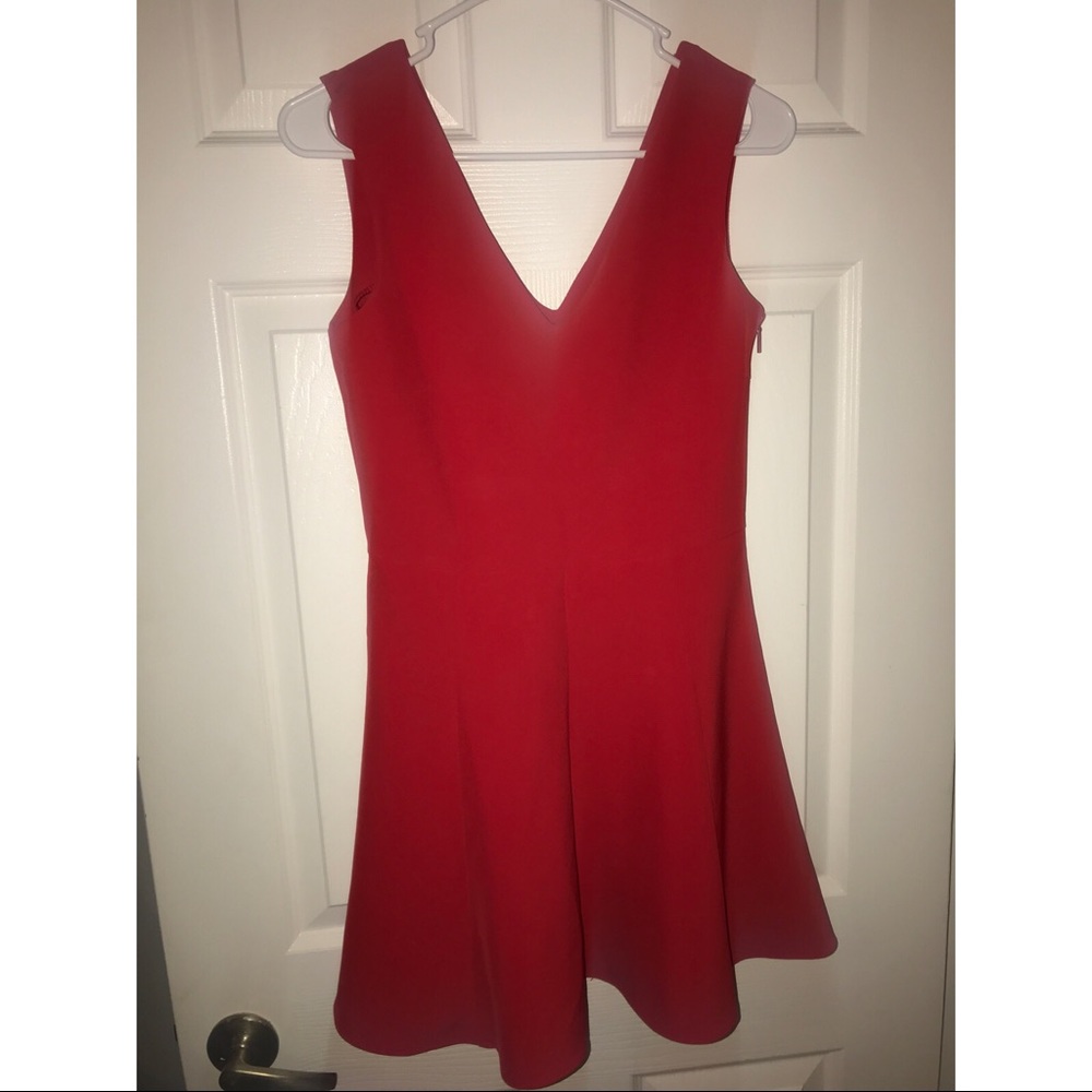 Red skater dress